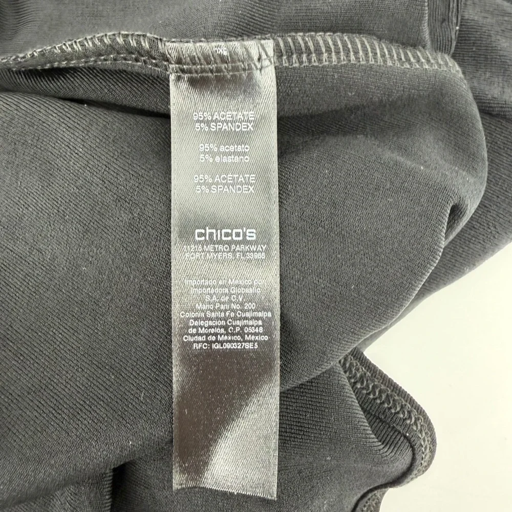 Chico's‎ Cardigan Womens 0P Black Travelers Open Front 3/4 Sleeve Jacket Petite